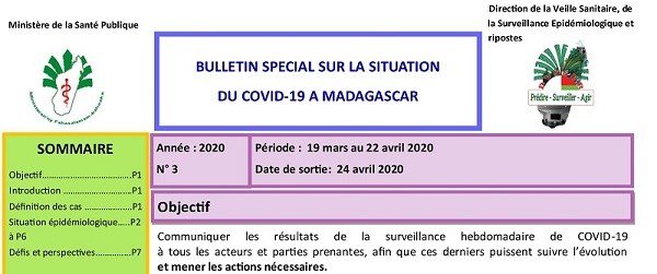 Bulletin épidémiologique n°3 du Covid 19