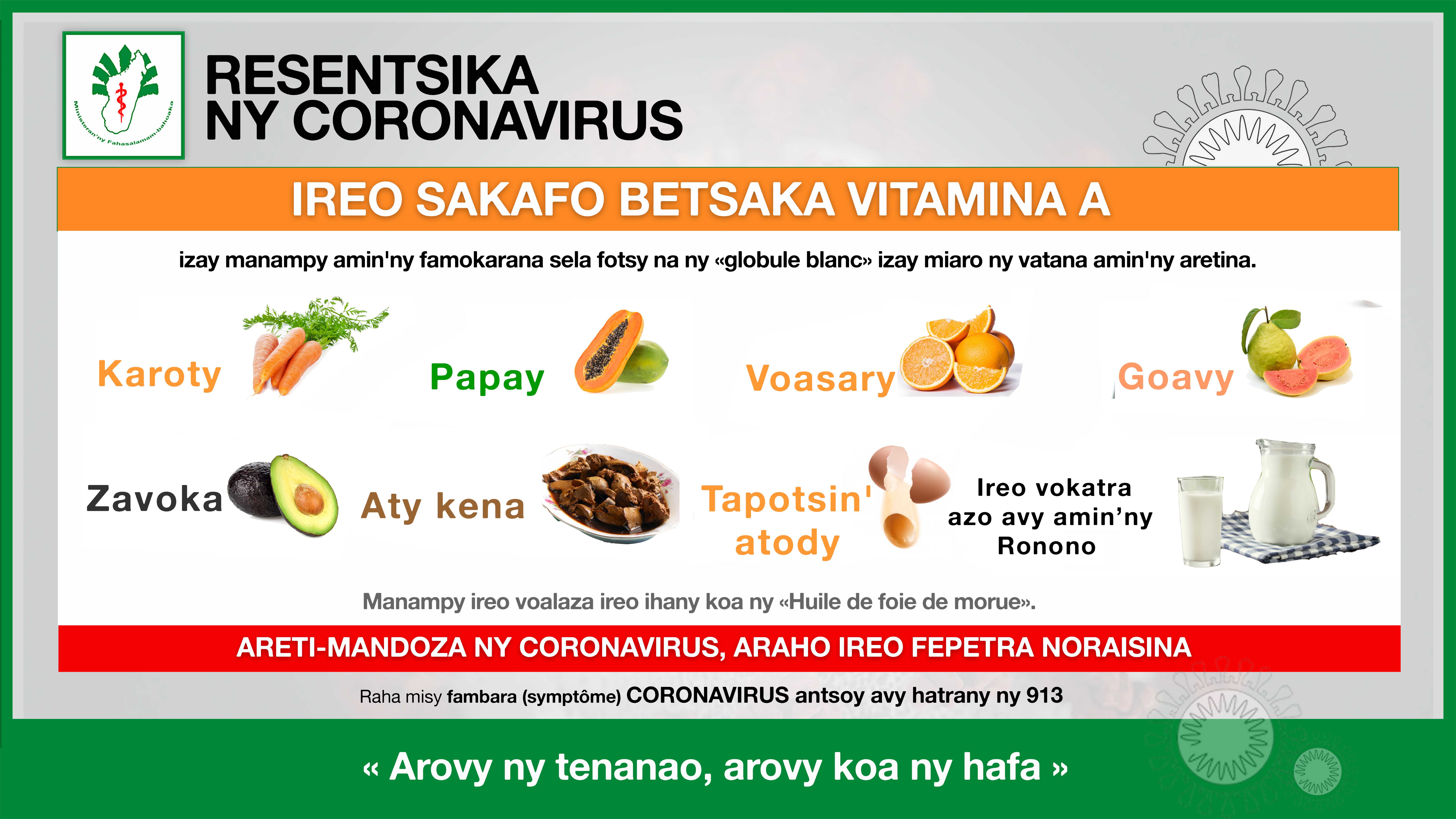 Ireo sakafo betsaka Vitamina A