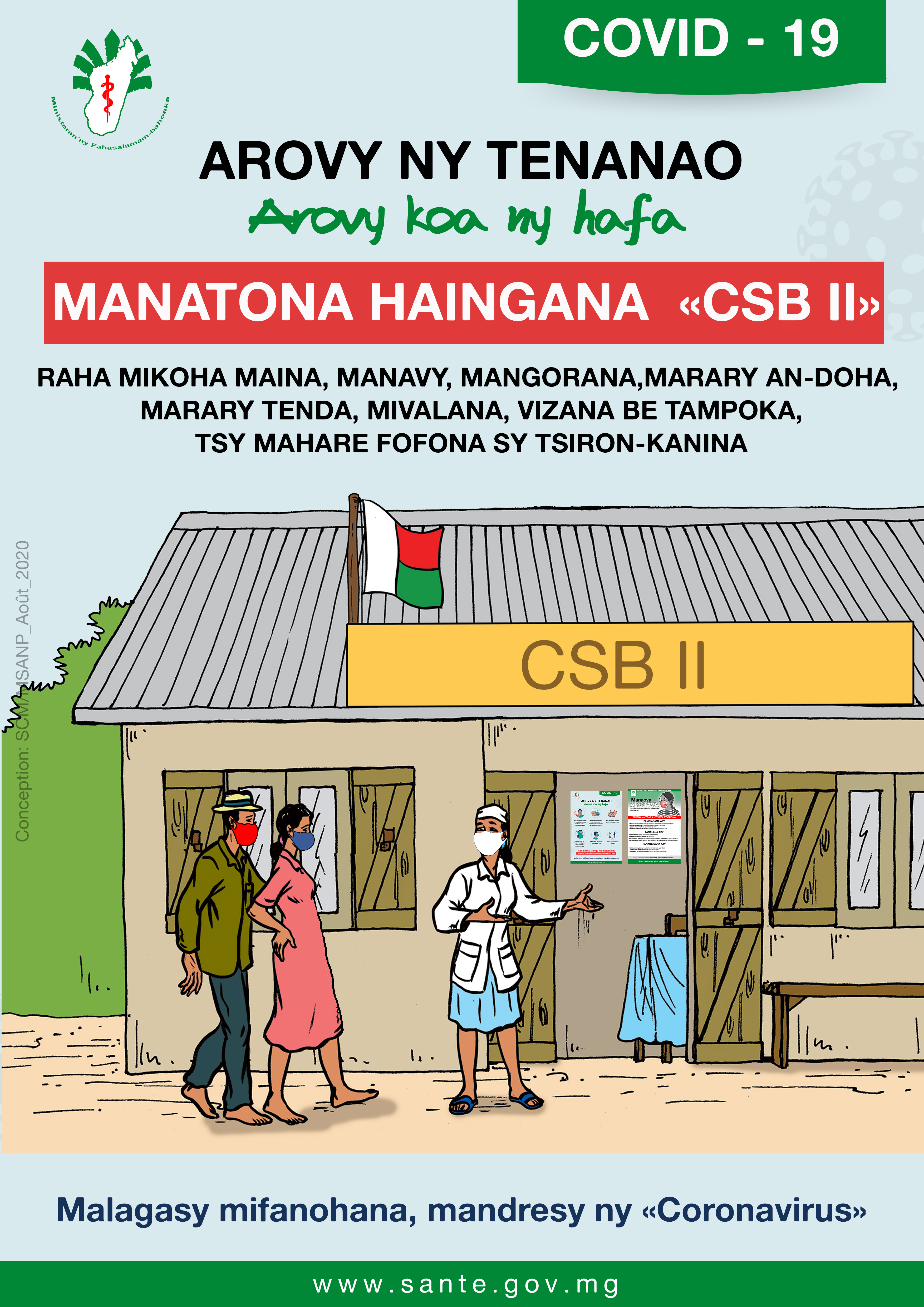 Covid-19: Azo tsaboina tsara, manatona CSB.
